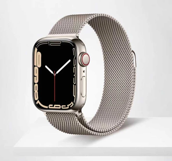 Apple Watch 7 41mm KRD-01 Saat Değildir. Metal Kordon Lyon Tech  Starlight