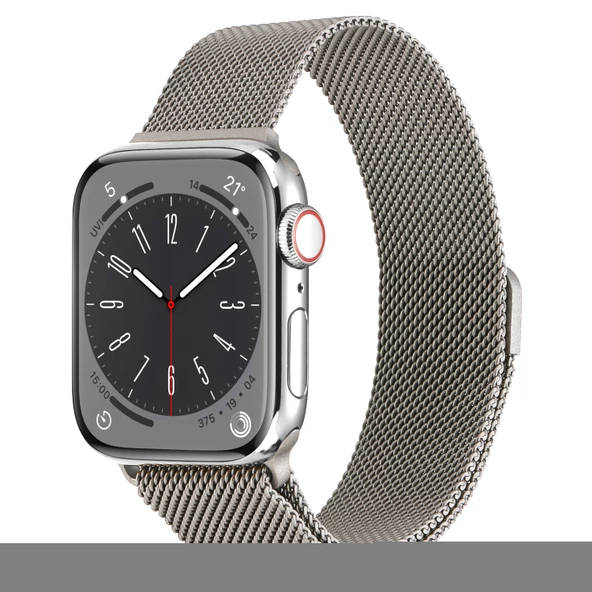 Apple Watch 7 41mm KRD-01 Saat Değildir. Metal Kordon Lyon Tech  New Gray