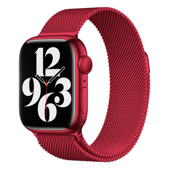 Apple Watch 40mm KRD-01 Metal Kordon Saat Değildir. Lyon Tech  Kırmızı