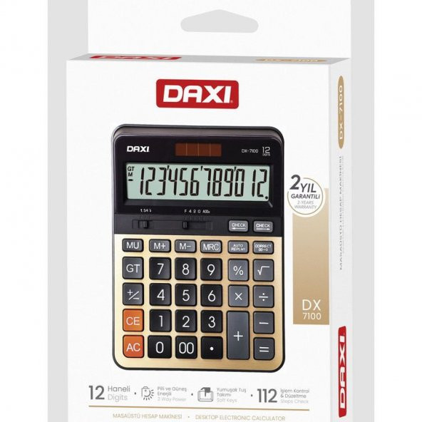 Daxi DX-7100 Masaüstü Hesap Makinesi