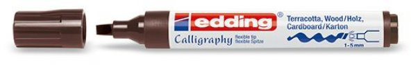 Edding 1455 Esnek Uçlu Kaligrafi Kalemi 5 mm Koyu Kahve