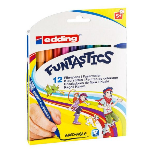 Edding 15 Funtastics İnce Keçeli Kalem 12 Renk