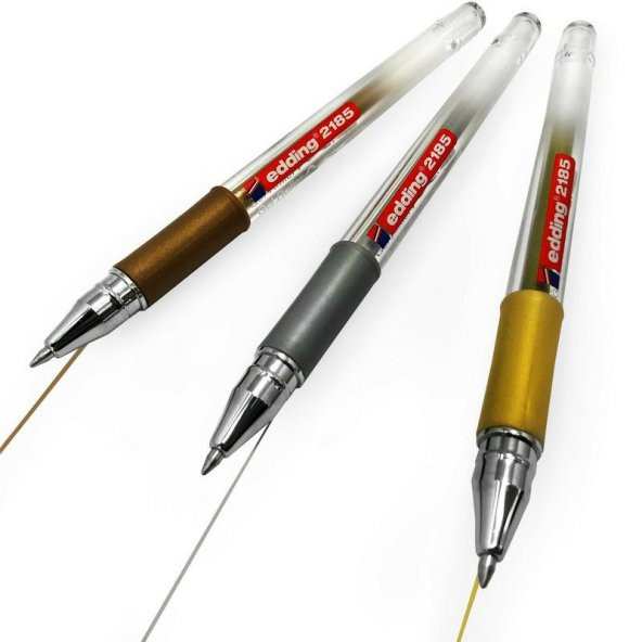 Edding 2185 Jel Mürekkepli Roller Kalem 3lü (Altın-Gümüş-Bakır)