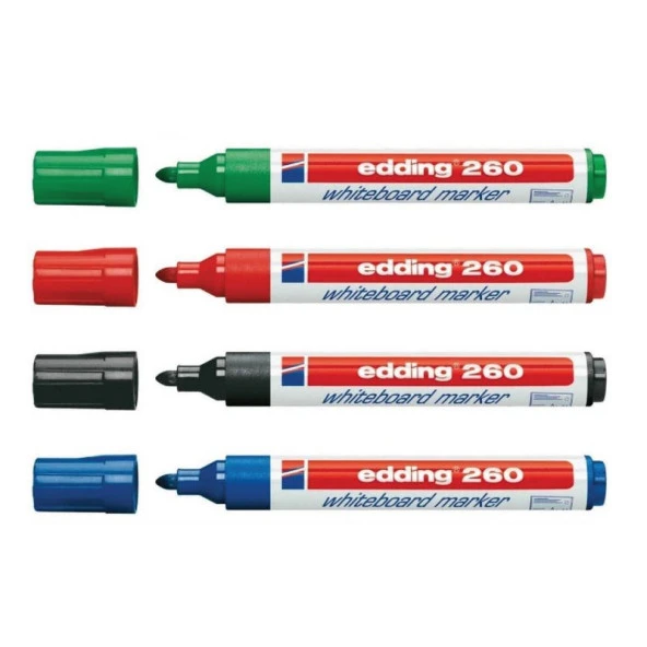 Edding 260 Yazı Tahtası Kalemi 4lü Karışık