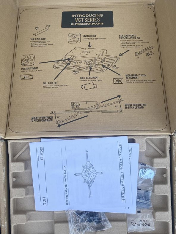 Chief VCTUB XL Universal Tool-Free Projektör Montaj Aparatı - 6