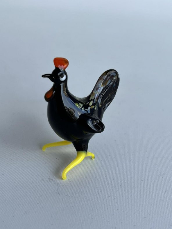 El Yapımı Murano Cam Tavuk Biblo A14-04 - Resim 4