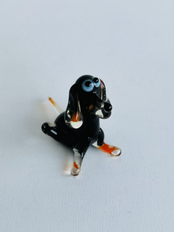 El Yapımı Murano Cam Köpek Biblo A16-03 - Resim 2