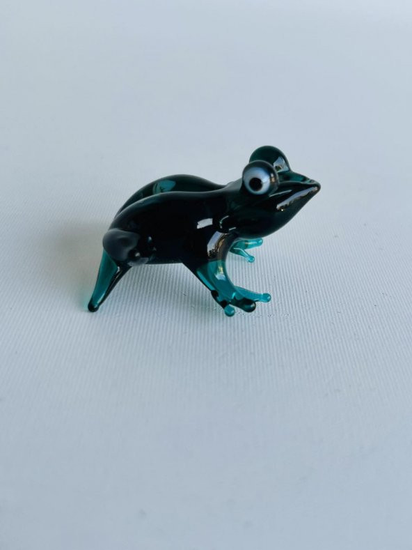 El Yapımı Murano Cam Kurbağa Biblo A17-04 - Resim 4