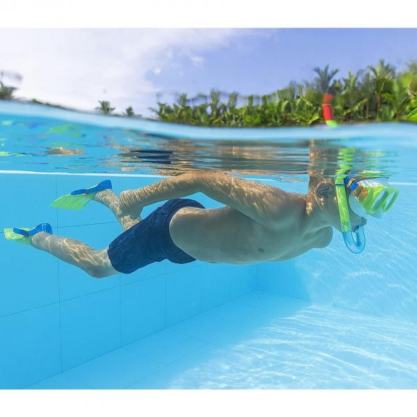 Bestway Deniz Gözlüklü Şnorkel ve Palet 3 ü 1 Arada Dalış Seti YEŞİL 7 Yaş ve Üzeri - 2