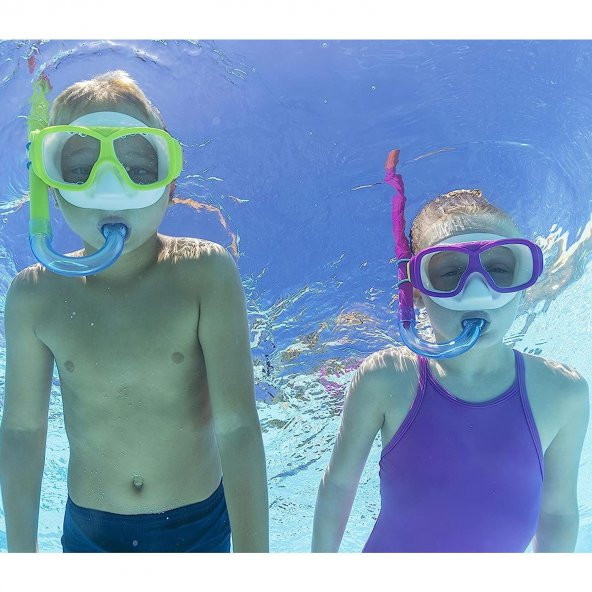 Bestway Deniz Gözlüklü Şnorkel ve Palet 3 ü 1 Arada Dalış Seti YEŞİL 7 Yaş ve Üzeri - 3