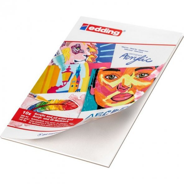 Edding Akrilik ve Yağlı Boya Bloğu 300 gr A4 10 yp