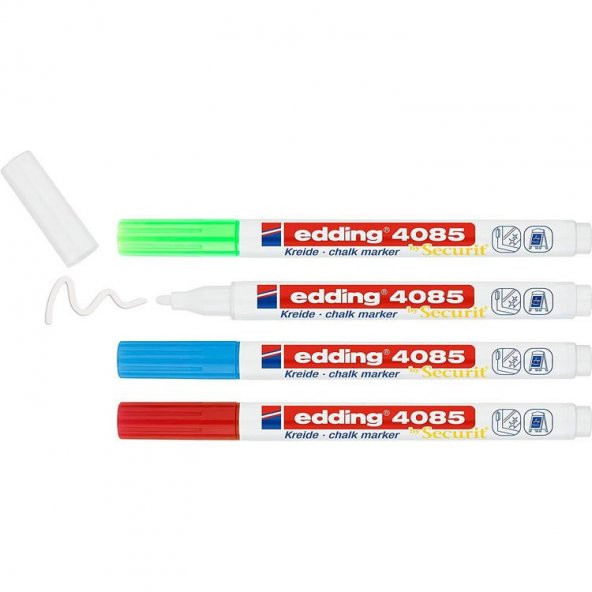 Edding 4085 Sıvı Tebeşir Kalemi 4lü Blister BASIC