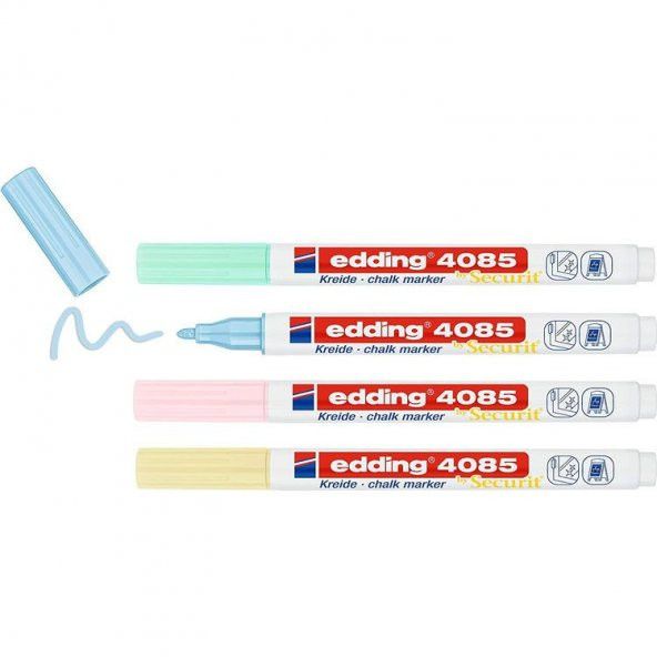 Edding 4085 Sıvı Tebeşir Kalemi 4lü Blister PASTEL