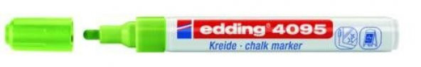 Edding 4095 Kara Tahta ve Cam için Likit Tebeşir Kalemi 3 mm Yuvarlak Uç AÇIK YEŞİL