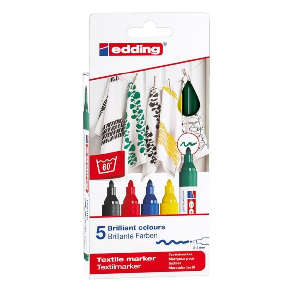 Edding 4500 Tekstil Kalemi 5li Kutu BASIC