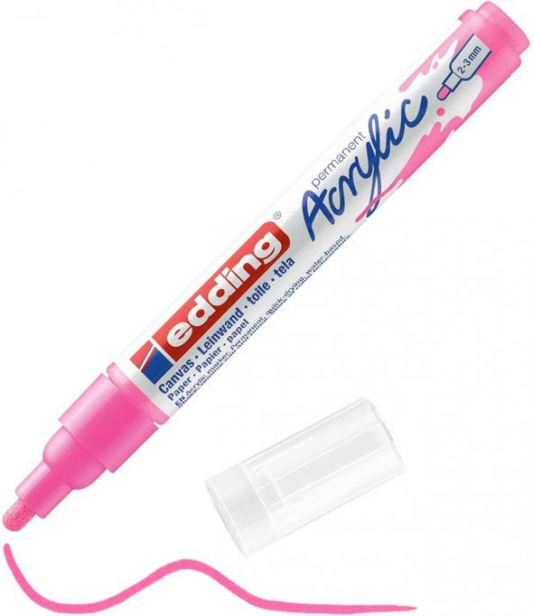 Edding 5100 Akrilik Boyama Markörü 2-3 mm FOSFORLU PEMBE