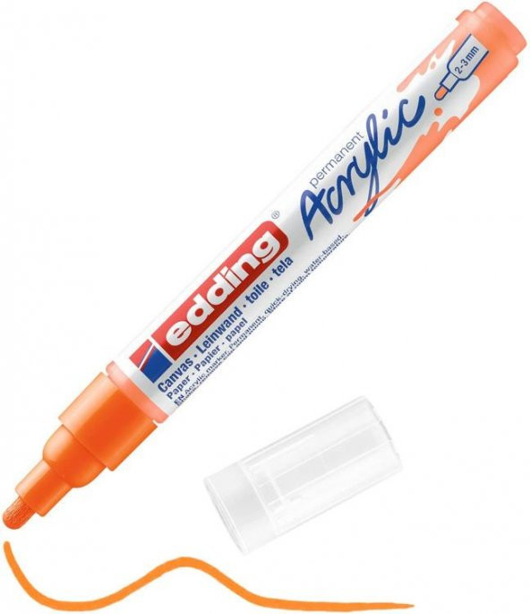 Edding 5100 Akrilik Boyama Markörü 2-3 mm FOSFORLU TURUNCU