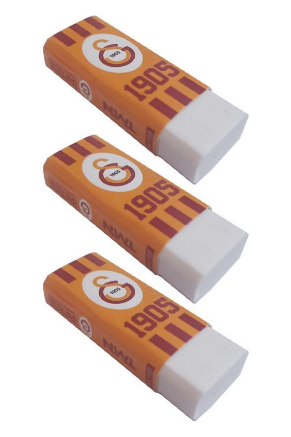 Taraftar Silgi Lisanslı Orijinal 3 Adet GS Aslan Galatasaray Silgi Orta Boy Orjinal