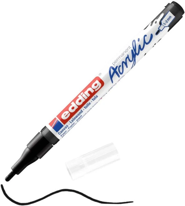 Edding 5300 Akrilik Boyama Markörü 1-2 mm SİYAH