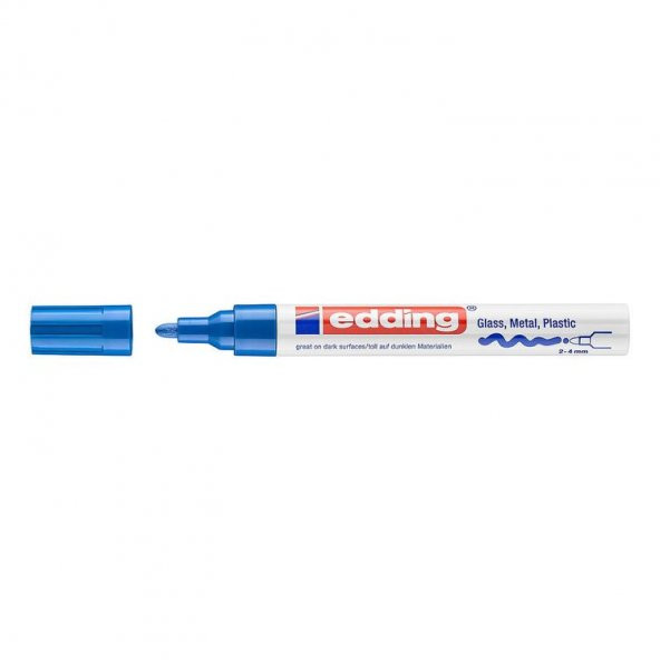 Edding 750 Çok Amaçlı Örtücü Boyama Markörü 2-4 mm Mavi