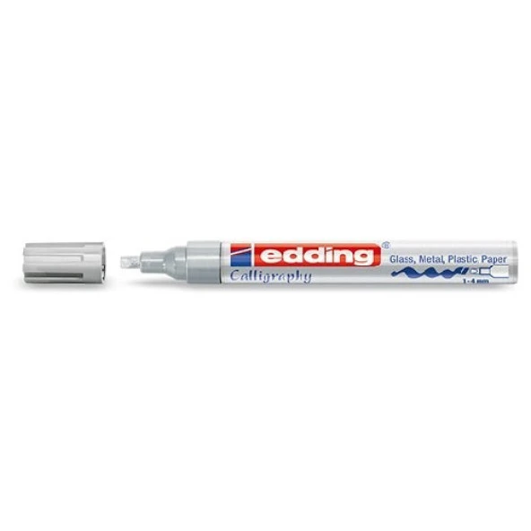 Edding 755 Kaligrafi Kalemi 4 mm GÜMÜŞ YALDIZ