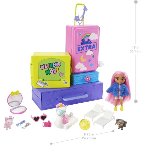 Barbie Extra Mini ve Hayvan Dostlarının Seyahat Maceraları Oyun Seti - Resim 2
