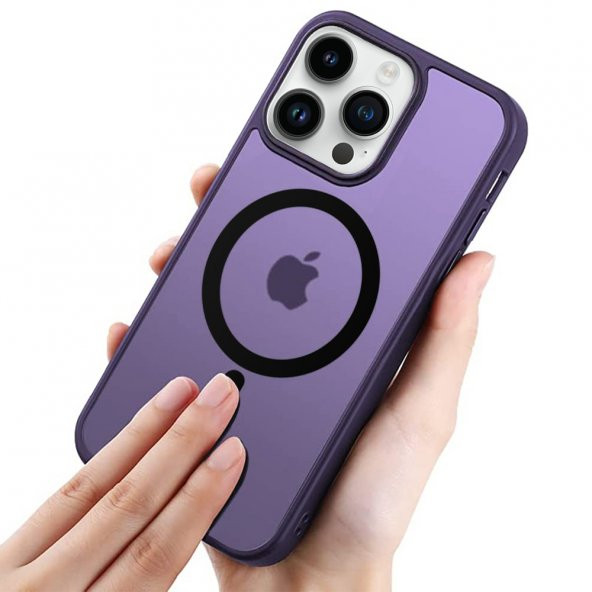 FitCase iPhone 14 Pro Magsafe Özellikli Mor Seri Kapak - 2