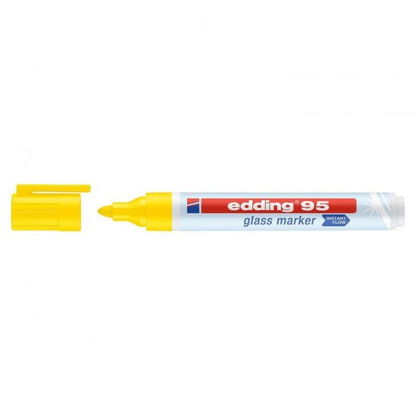Edding 95 Glass Marker Cam Kalemi Neon Sarı