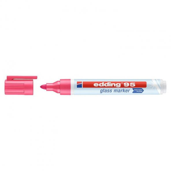 Edding 95 Glass Marker Cam Kalemi Neon Pembe
