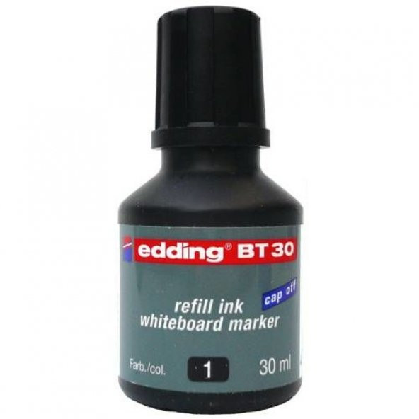 Edding BT30 Whiteboard Marker Ink Yazı Tahtası Kalemi Mürekkebi 30 ml. SİYAH