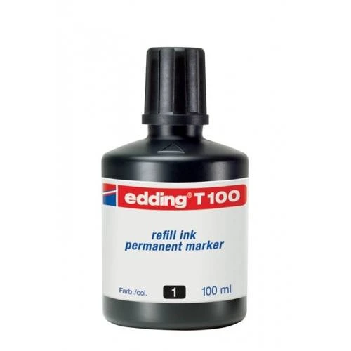 Edding T100 Permanent Marker Mürekkebi 100 ml. SİYAH