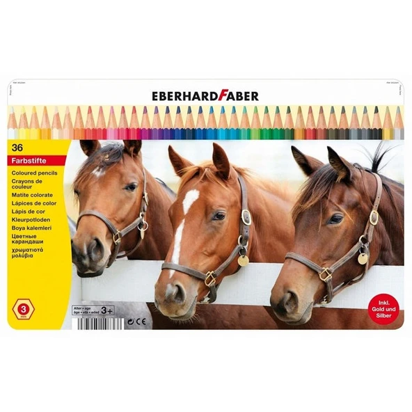 Eberhard Faber Kuru Boya Kalemi 36 Renk Metal Kutu 3mm Mine