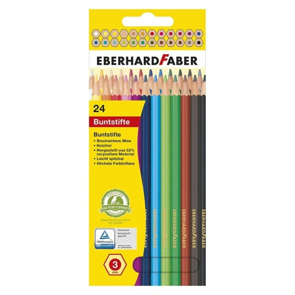Eberhard Faber Kuru Boya Kalemi 24 Renk 3mm Mine