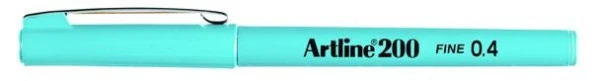 Artline 200 Fineliner 0.4mm İnce Uçlu Yazı ve Çizim Kalemi AÇIK MAVİ