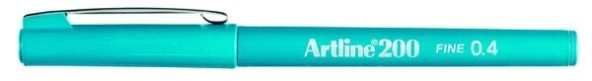 Artline 200 Fineliner 0.4mm İnce Uçlu Yazı ve Çizim Kalemi GÖK MAVİ