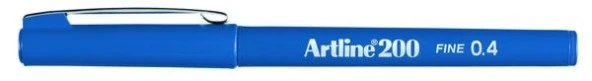 Artline 200 Fineliner 0.4mm İnce Uçlu Yazı ve Çizim Kalemi ROYAL MAVİ