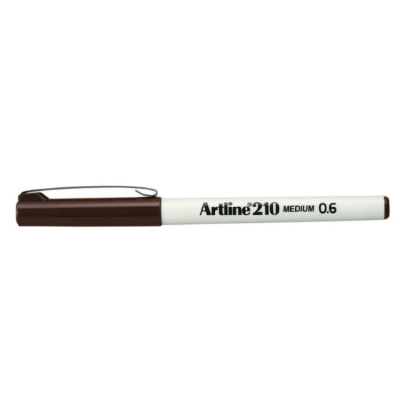 Artline 210N Keçe Uçlu Yazı Kalemi 0,6mm Koyu Kahverengi