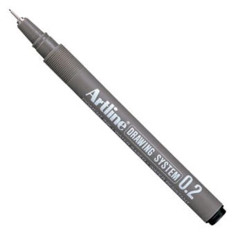 Artline Drawing System Teknik Çizim Kalemi 0.2 mm Siyah ürün görseli