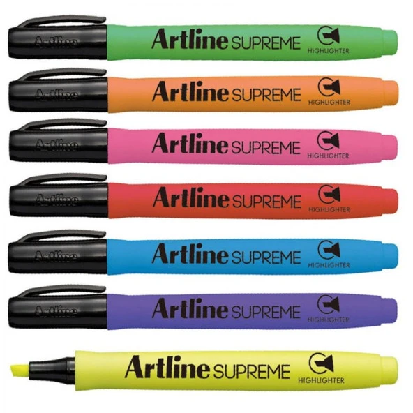 Artline Supreme Fosforlu Kalem 7 Renk Set