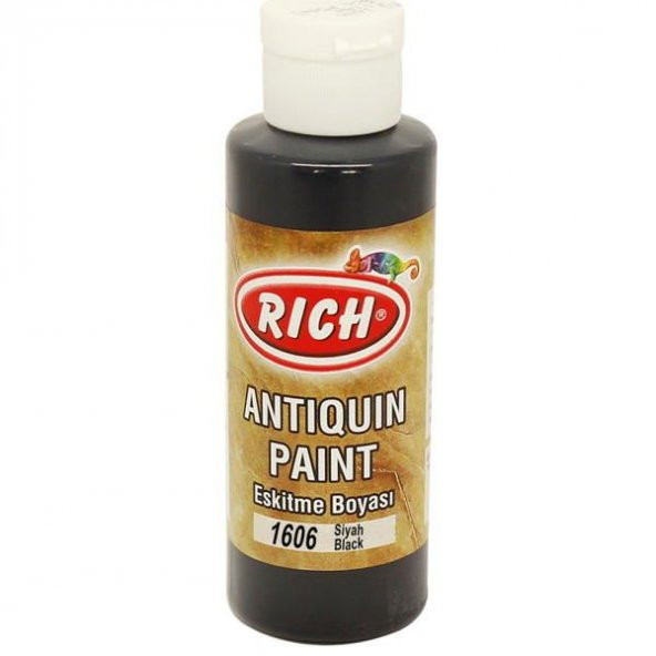 Rich Antiquing Paint Eskitme Ahşap Boyası 120 cc. 1606 Siyah