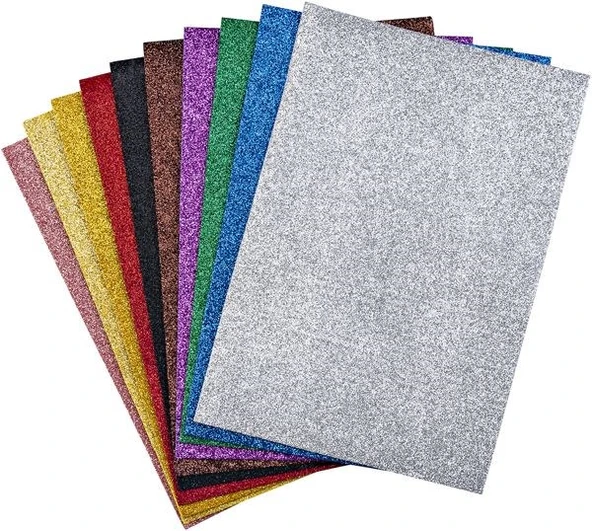 Simli Yapışkanlı Eva 20x30 cm. 10 Renk