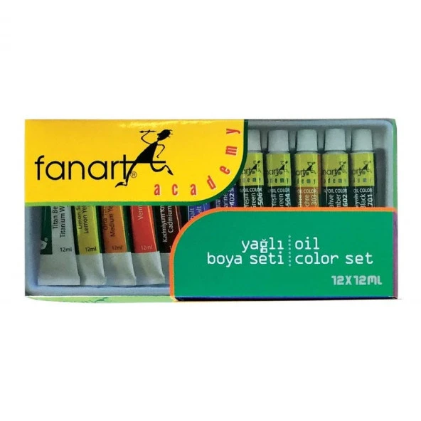 Fanart Academy Yağlı Boya Seti 12 Renk x 12 ml