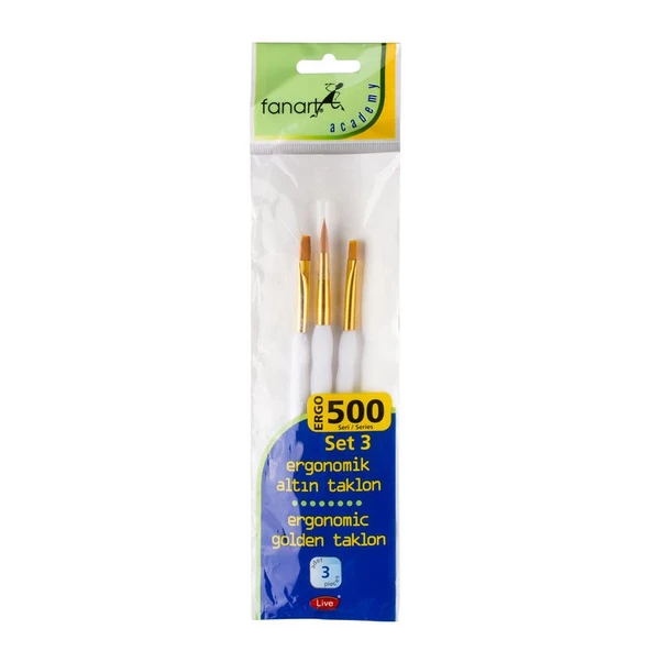 Fanart Academy ERGO 500 Seri Fırça Seti 3 (3lü)