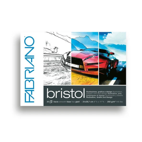 Fabriano Bristol Pad 250 gr. A4 Çok Amaçlı Blok 20 yp.