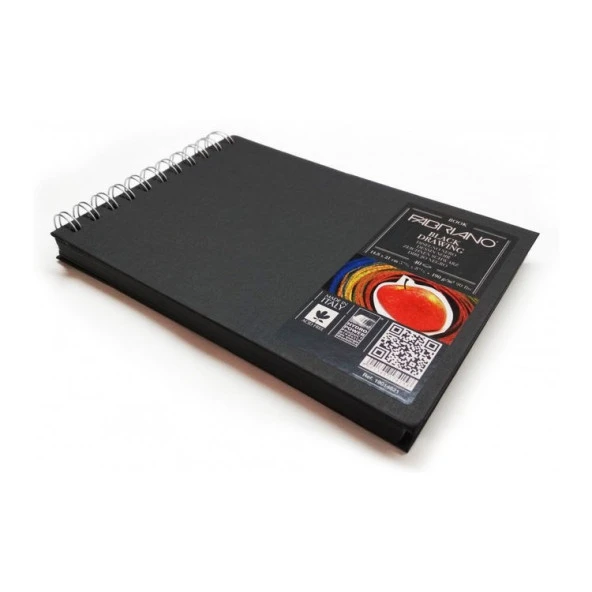 Fabriano Blackbook Landscape Siyah Kağıt Çok Amaçlı Defter 190 gr. A5 40 yp.
