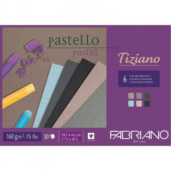 Fabriano Tiziano Pastel Pad 160 gr. A3 30 yp. Brizzati Colour 6 Karma Renk