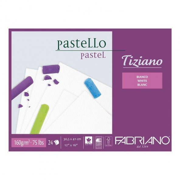 Fabriano Tiziano Pastel Blok 160 gr 30,5x41 cm 24 yp BEYAZ