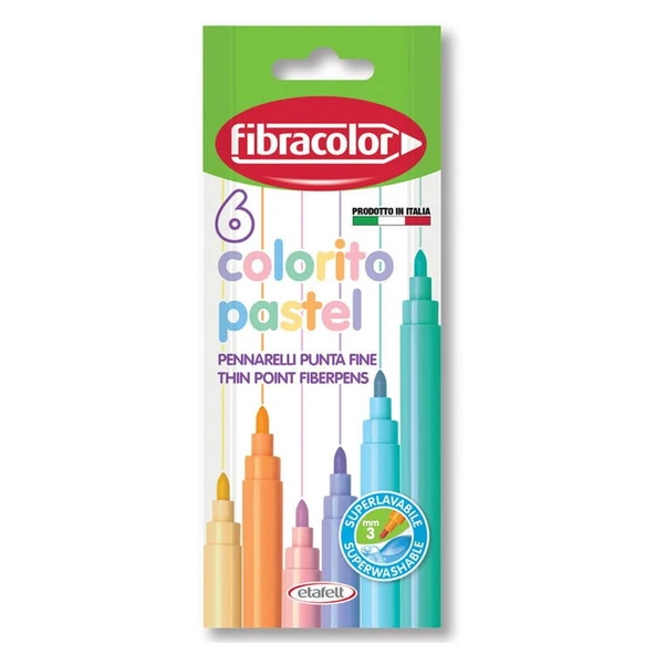 Fibracolor Colorito Pastel 6 Renk Keçeli Kalem
