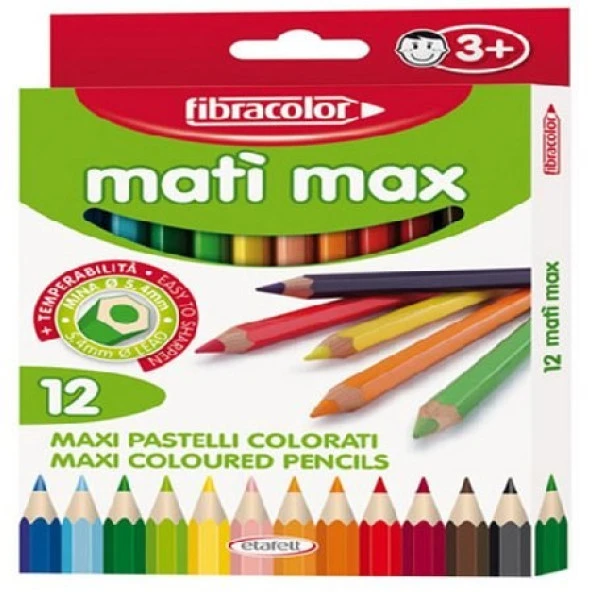 Fibracolor Mati Max Kalın Kuru Boya 12 Renk