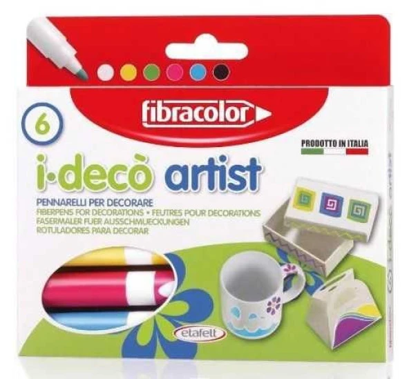 Fibracolor i-Deco Artist Dekorasyon Kalemi 6 Renk